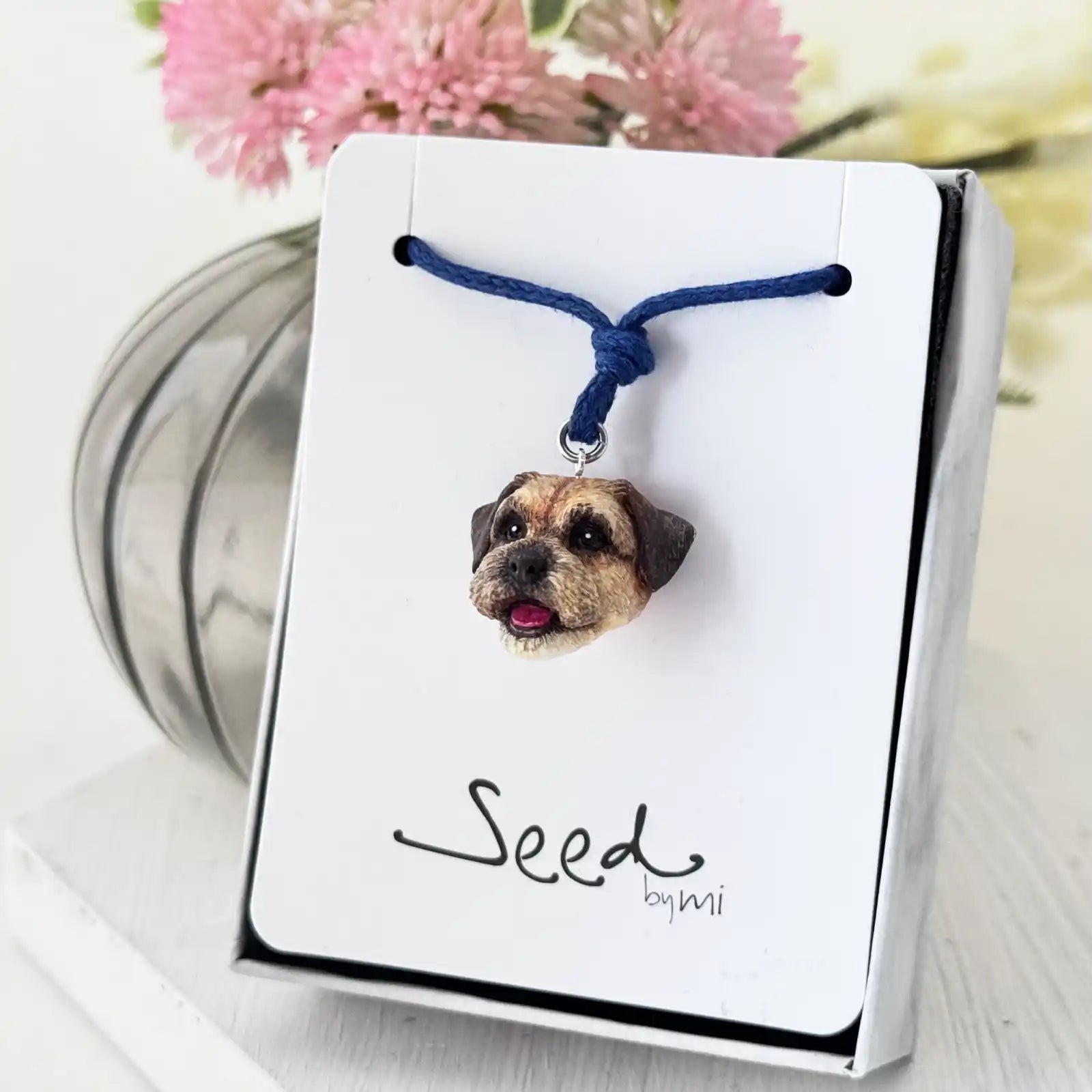 Border Terrier Pendant necklace Red – Seed by mi