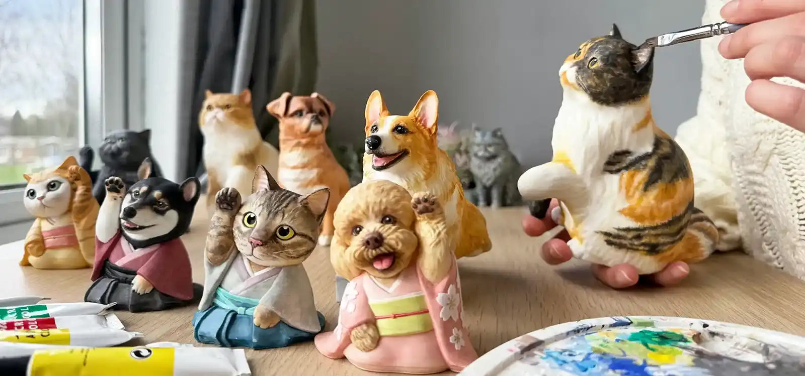 Seed by mi Banner custom made dogs cats figurines