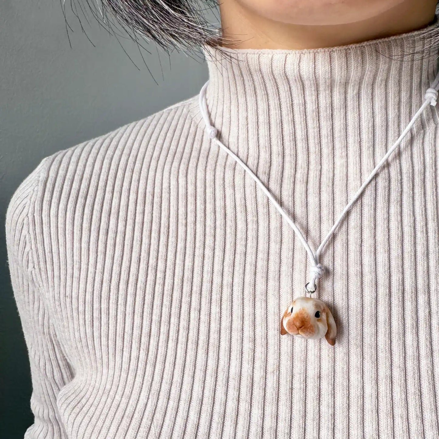 Lop Rabbit Pendant necklace | Broken Orange