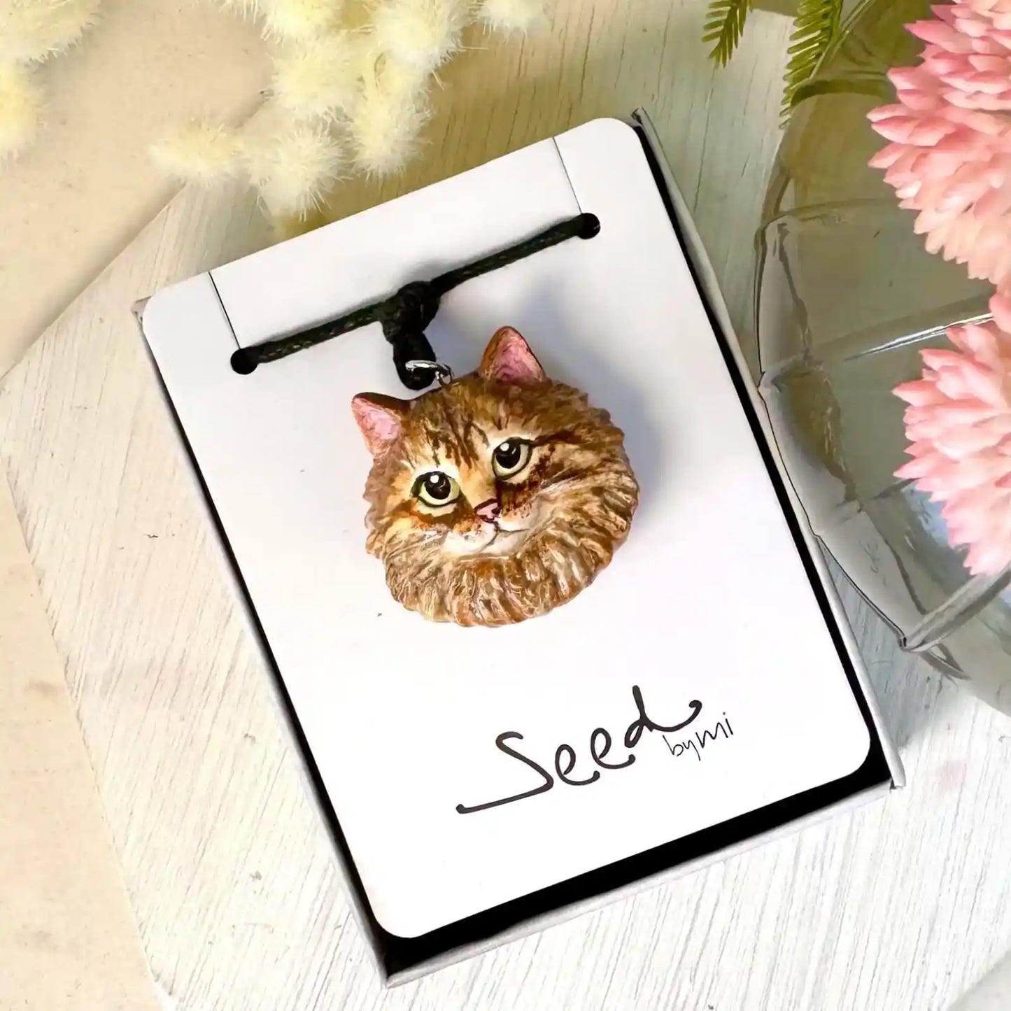 Siberian Pendant necklace | Brown Tabby