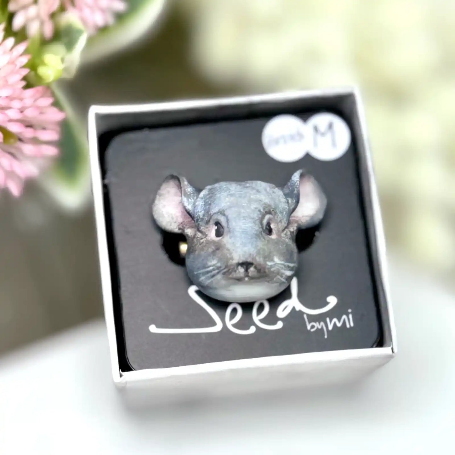 Chinchilla Brooch | Grey