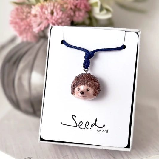 Hedgehog Pendant necklace | Chocolate
