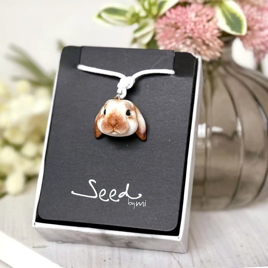 Lop Rabbit Pendant necklace | Broken Orange