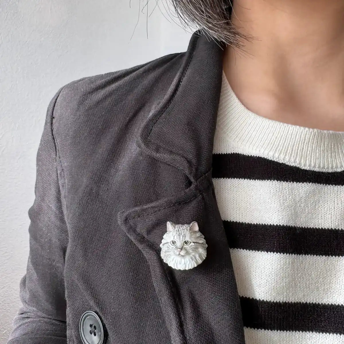 Siberian Brooch | Silver Tabby