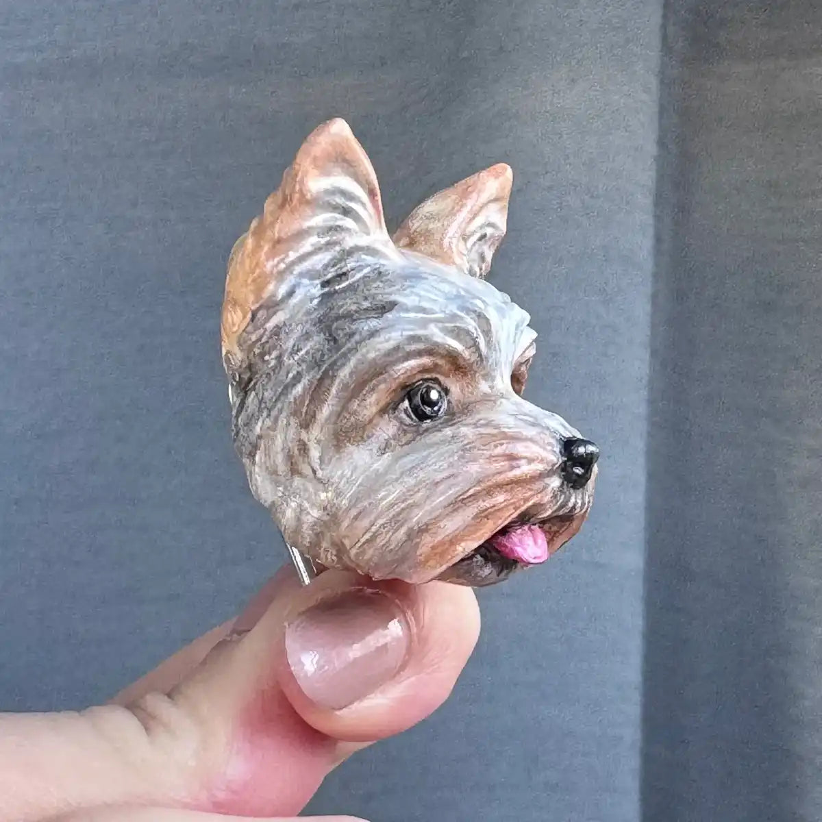 YorkShire Terrier Hair Hook | Blue & Tan