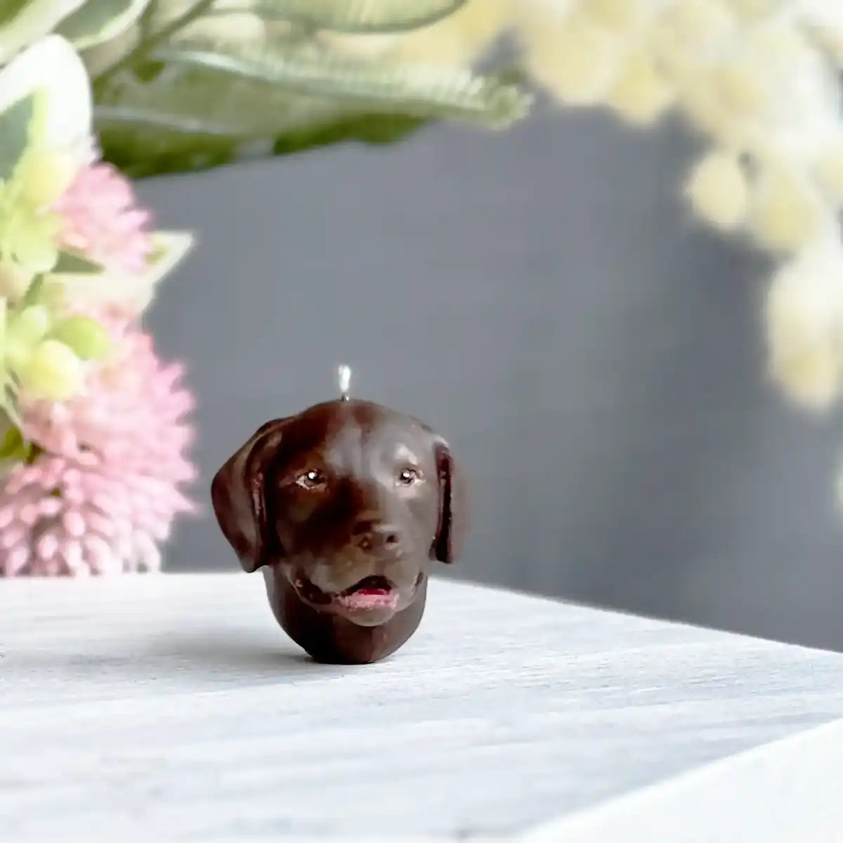 dog Labrador chocolate necklace pendant