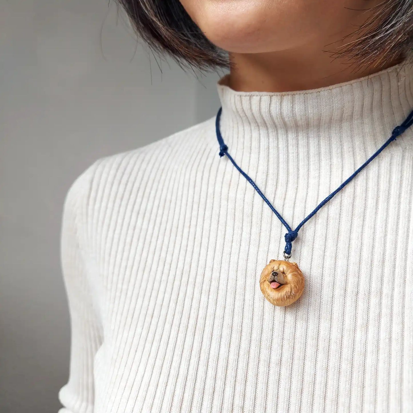 Chow Chow Pendant necklace | Red