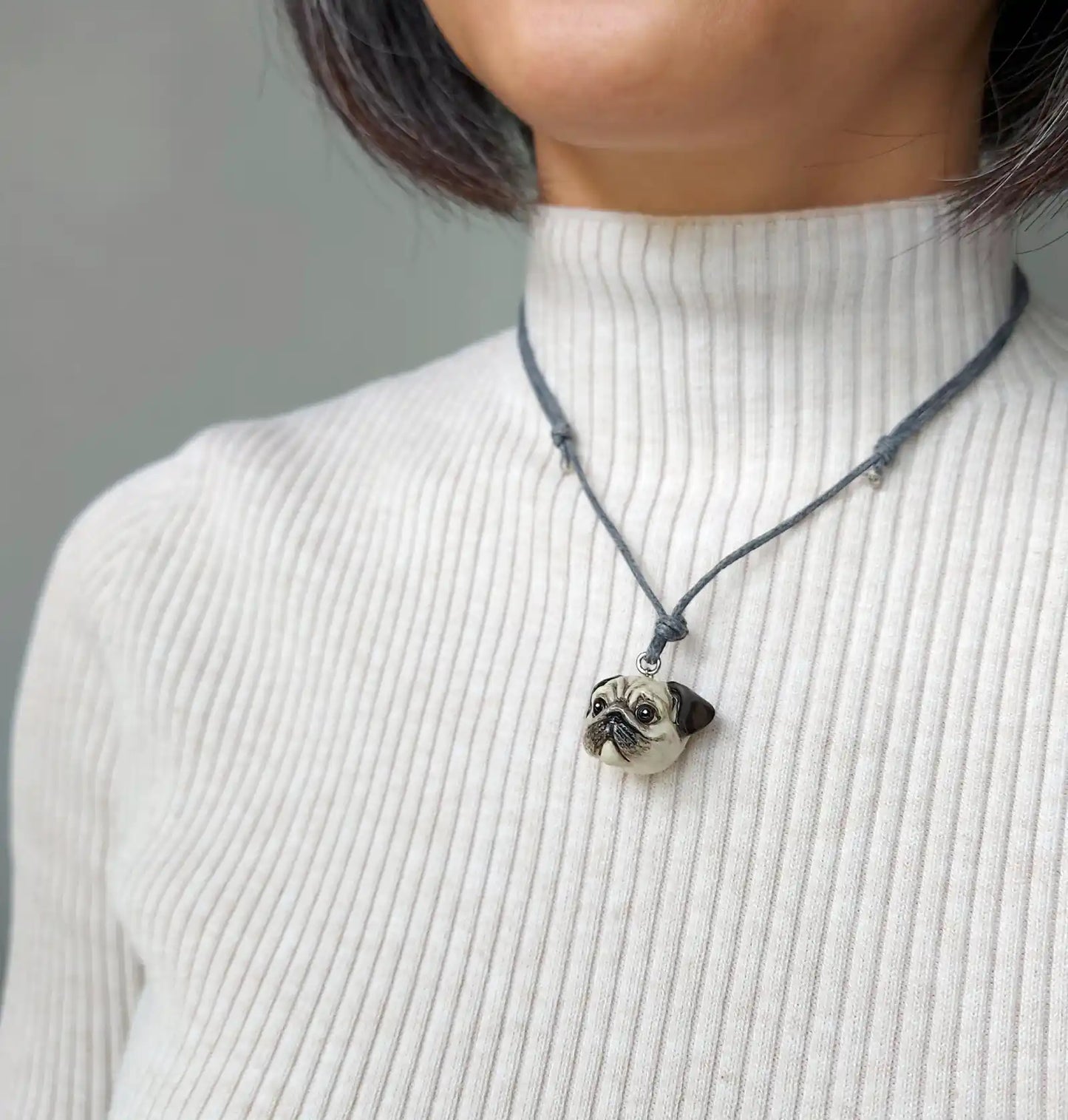Pug Pendant necklace | Fawn