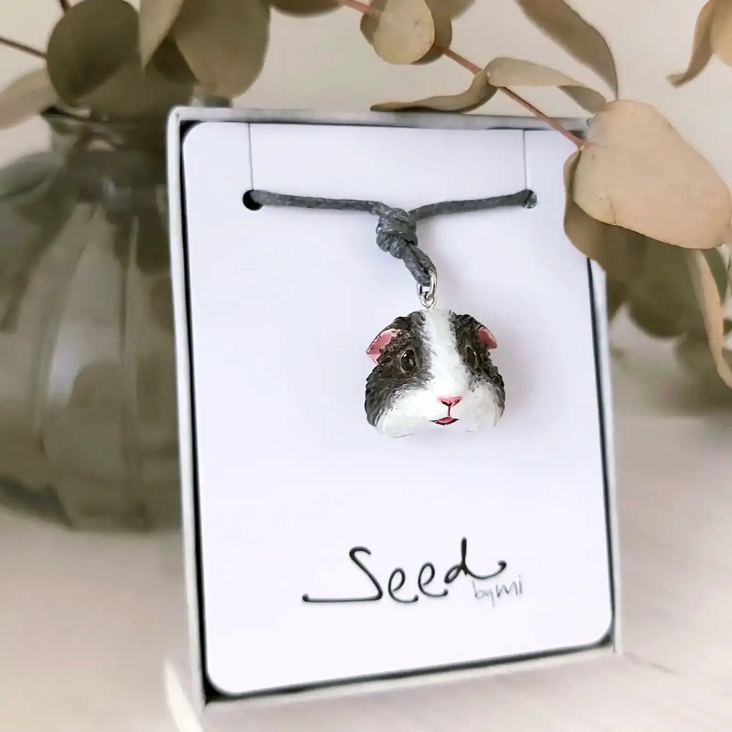 American Guinea Pig Pendant necklace | Black & White