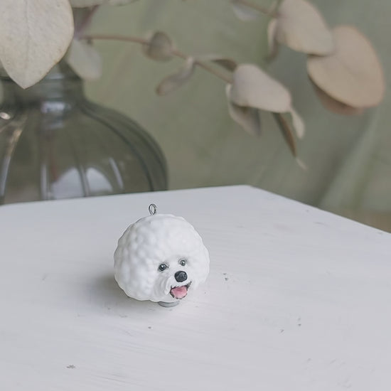 dog Bichon Frise Large pendant turn table